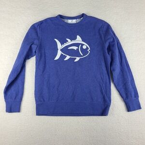 Southern Tide Sweater Mens Small Blue Crewneck‎ 100% Cotton Sweatshirt